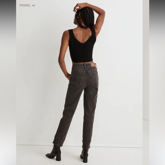 Madewell High Rise The Perfect Vintage Jean Black Washed Denim size 27 - Picture 2 of 6